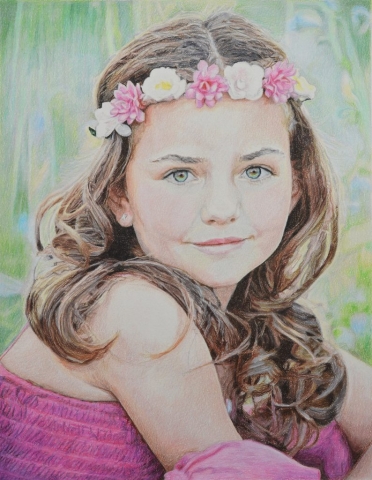 Young girl with flower crown.